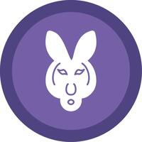 Kangaroo Glyph Multi Circle Icon vector