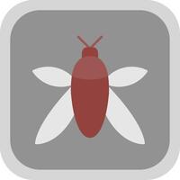 Insect Flat Round Corner Icon vector