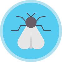 Moth Flat Multi Circle Icon vector