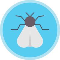 Moth Flat Multi Circle Icon vector