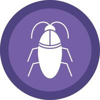 Cockroach Glyph Multi Circle Icon vector