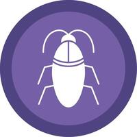 cucaracha glifo multi circulo icono vector