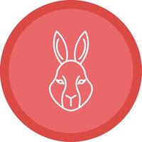 Rabbit Line Multi Circle Icon vector