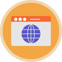 web plano multi circulo icono vector