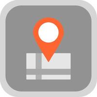 Map Location Flat Round Corner Icon vector