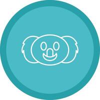 Koala Line Multi Circle Icon vector