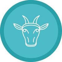 Goat Line Multi Circle Icon vector