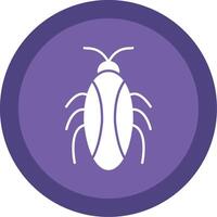 Cockroach Glyph Multi Circle Icon vector