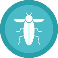 Insect Glyph Multi Circle Icon vector