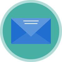 Mail Flat Multi Circle Icon vector