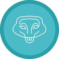 Crocodile Line Multi Circle Icon vector