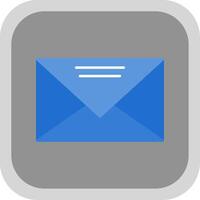 Mail Flat Round Corner Icon vector