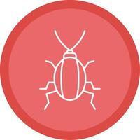 Cockroach Line Multi Circle Icon vector