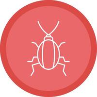 cucaracha línea multi circulo icono vector