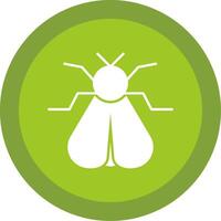 Moth Glyph Multi Circle Icon vector