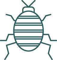 Bug Line Gradient Round Corner Icon vector