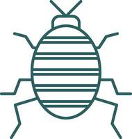 Bug Line Gradient Round Corner Icon vector