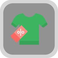 Shirt Flat Round Corner Icon vector