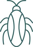 Cockroach Line Gradient Round Corner Icon vector