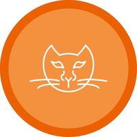 Cat Line Multi Circle Icon vector