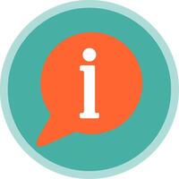 Information Flat Multi Circle Icon vector