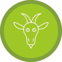 Goat Line Multi Circle Icon vector