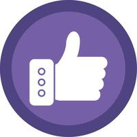 Like Glyph Multi Circle Icon vector