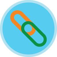 Backlink Flat Multi Circle Icon vector