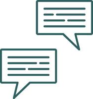 Conversation Line Gradient Round Corner Icon vector