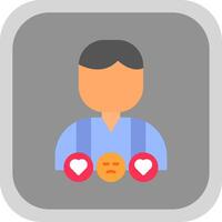 Customer Review Flat Round Corner Icon vector