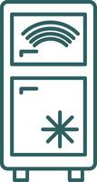 Smart Refrigerator Line Gradient Round Corner Icon vector