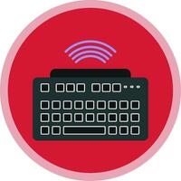 Wireless Keyboard Flat Multi Circle Icon vector