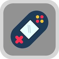 Game Console Flat Round Corner Icon vector