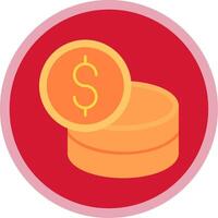 Costs Flat Multi Circle Icon vector