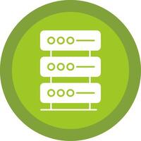 Database Glyph Multi Circle Icon vector
