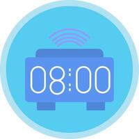 Smart Clock Flat Multi Circle Icon vector