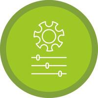 Gear Line Multi Circle Icon vector