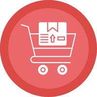 Shopping Cart Glyph Multi Circle Icon vector