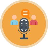 Talking Flat Multi Circle Icon vector