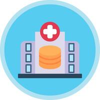 Hospital Database Flat Multi Circle Icon vector