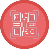 Qr Code Line Multi Circle Icon vector