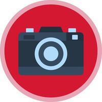 Camera Flat Multi Circle Icon vector