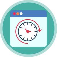 Routine Flat Multi Circle Icon vector