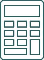 Calculator Line Gradient Round Corner Icon vector