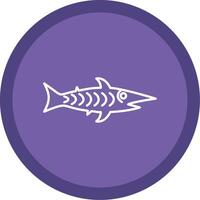 shark Line Multi Circle Icon vector