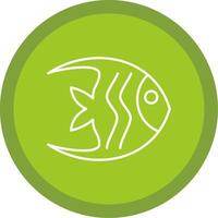 Angelfish Line Multi Circle Icon vector