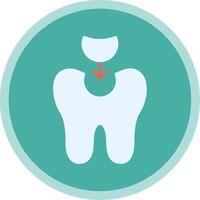 Tooth Filling Flat Multi Circle Icon vector