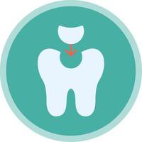 Tooth Filling Flat Multi Circle Icon vector