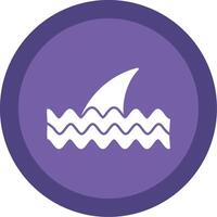 Fins Glyph Multi Circle Icon vector