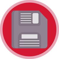 Floppy Disk Flat Multi Circle Icon vector